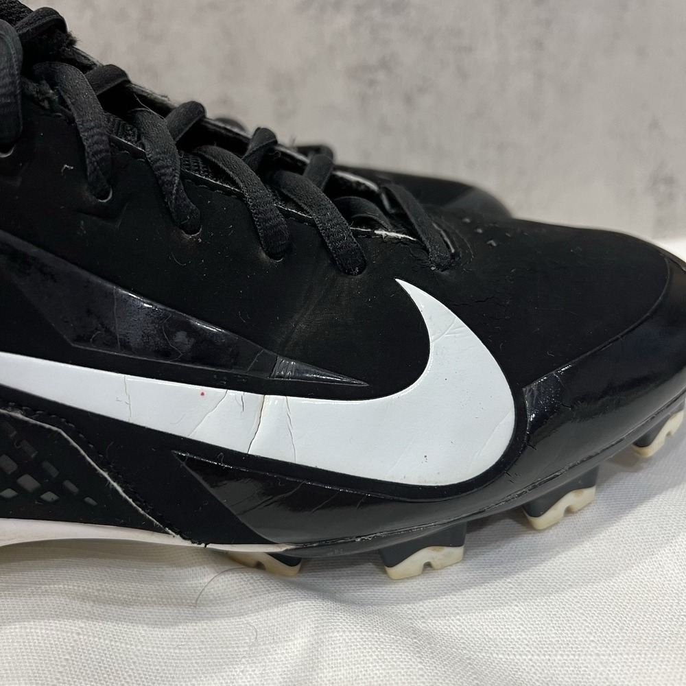 Nike Vapor Strike Football Cleats Black White Men's Size 11 Low Cut - Picture 6 of 12